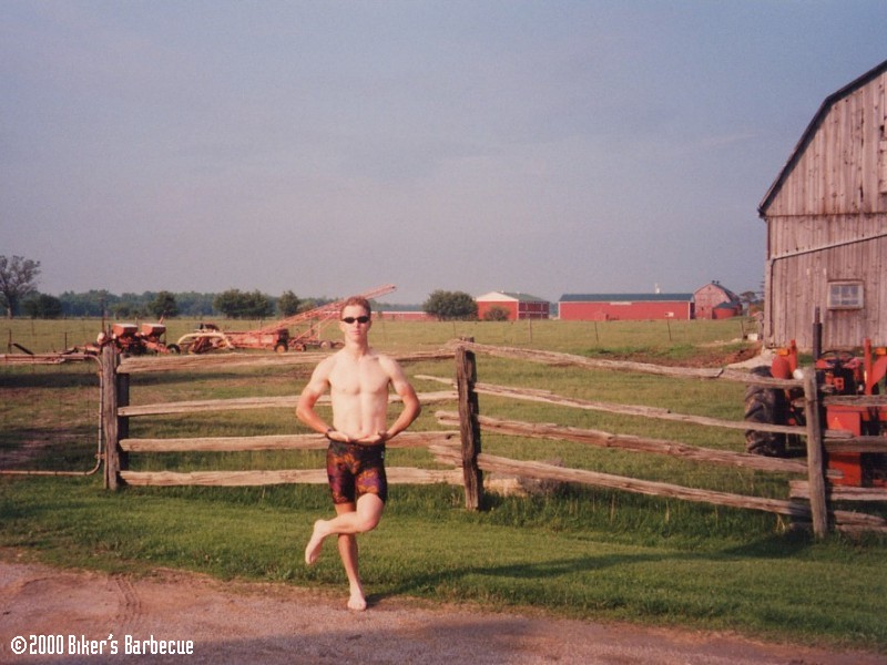 Biker's Yoga - This picture refers to "Biker's Barbecue", page 43.
